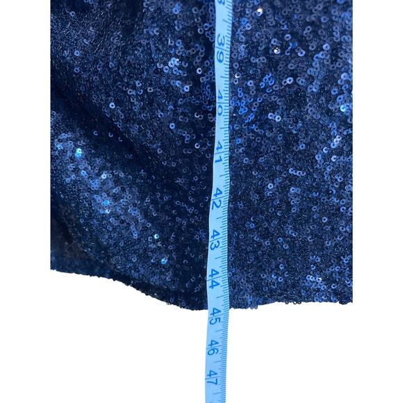 Society Plus Blue Sequin Ball Gown Skirt or Dress Women's Size 18-20 Zip GLAM - Picture 14 of 14